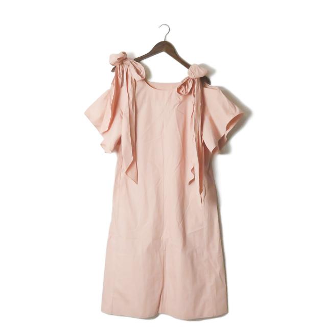 クロエ Chloe フランス製 Cotton Bow Detail Cold Shoulder Dress