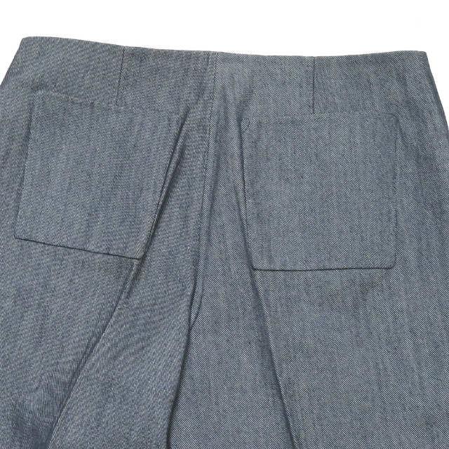 セリーヌ CELINE フランス製 ウールコットンサージフレアパンツ F02 1150N/1102 40 ネイビー ハイウエスト ボトムス |  | 05