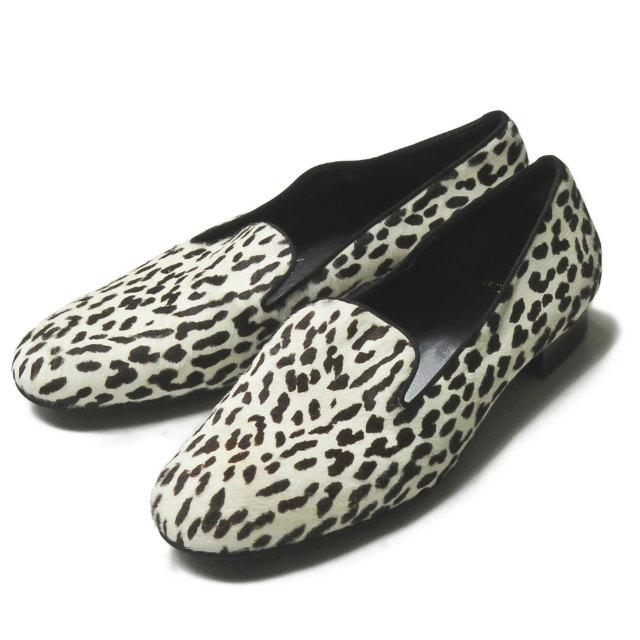 SAINT LAURENT PARIS サンローランパリ イタリア製 BABY CAT ハラコスリッポン 330637 38(25cm) フラット パンプス レオパード ☆☆lm2206 | 