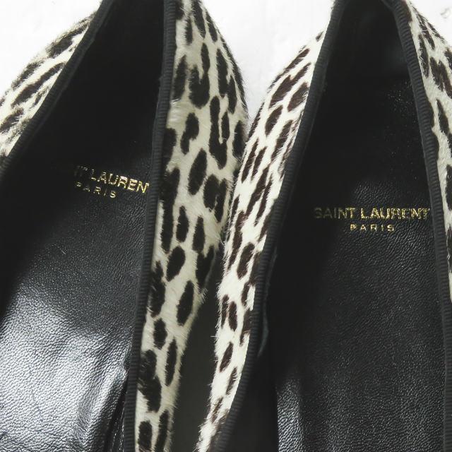 SAINT LAURENT PARIS サンローランパリ イタリア製 BABY CAT ハラコスリッポン 330637 38(25cm) フラット パンプス レオパード ☆☆lm2206 |  | 04