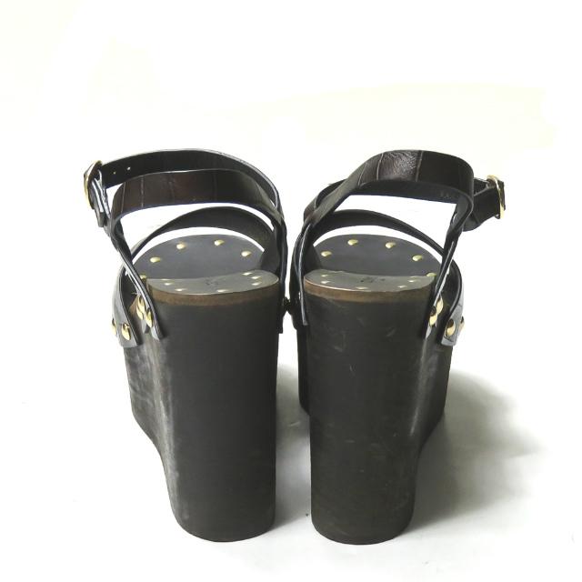 CELINE セリーヌ 20SS イタリア製 レ ボワ ウェッジソール エンボス 336653367C.19BR 39(26cm) レザー ストラップ サンダル ☆☆lm2208 |  | 02