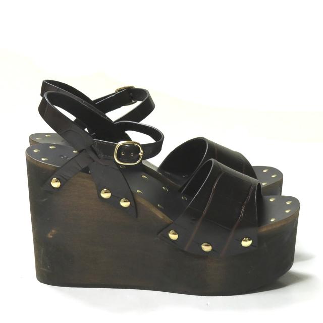 CELINE セリーヌ 20SS イタリア製 レ ボワ ウェッジソール エンボス 336653367C.19BR 39(26cm) レザー ストラップ サンダル ☆☆lm2208 |  | 03