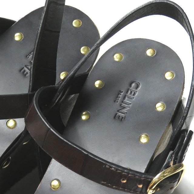 CELINE セリーヌ 20SS イタリア製 レ ボワ ウェッジソール エンボス 336653367C.19BR 39(26cm) レザー ストラップ サンダル ☆☆lm2208 |  | 04