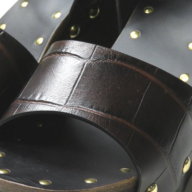 CELINE セリーヌ 20SS イタリア製 レ ボワ ウェッジソール エンボス 336653367C.19BR 39(26cm) レザー ストラップ サンダル ☆☆lm2208 |  | 07