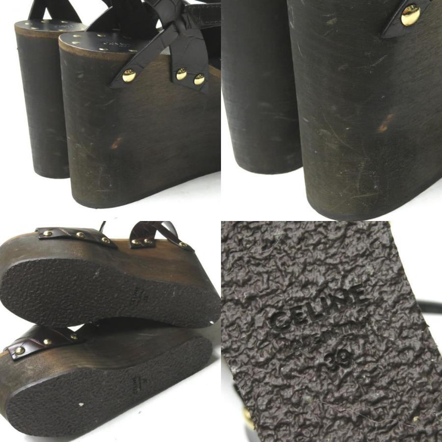 CELINE セリーヌ 20SS イタリア製 レ ボワ ウェッジソール エンボス 336653367C.19BR 39(26cm) レザー ストラップ サンダル ☆☆lm2208 |  | 09