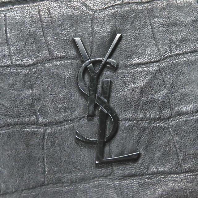 サンローランパリ SAINT LAURENT PARIS MONOGRAMME クロコダイル エンボス ブラック YSL モノグラム 型押し ラウンドジップ 長財布 |  | 05