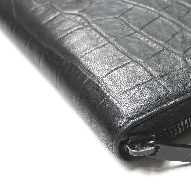 サンローランパリ SAINT LAURENT PARIS MONOGRAMME クロコダイル エンボス ブラック YSL モノグラム 型押し ラウンドジップ 長財布 |  | 06