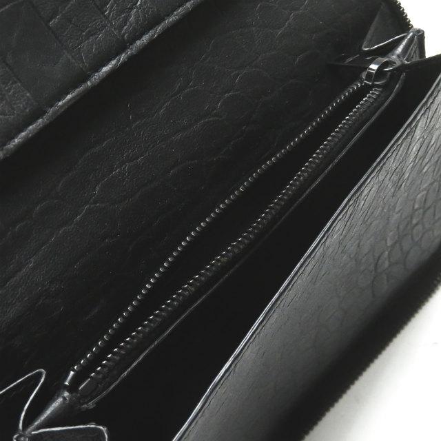 サンローランパリ SAINT LAURENT PARIS MONOGRAMME クロコダイル エンボス ブラック YSL モノグラム 型押し ラウンドジップ 長財布 |  | 09