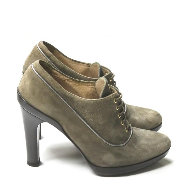 フェンディ FENDI イタリア製 スエードレースアップブーティー 36(23cm) カーキ ラウンドトゥ シューズ |  | 03