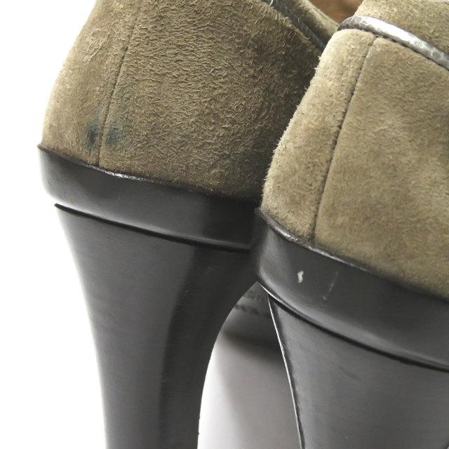 フェンディ FENDI イタリア製 スエードレースアップブーティー 36(23cm) カーキ ラウンドトゥ シューズ |  | 09