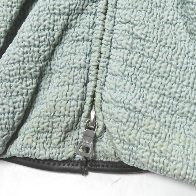 プラダスポーツ PRADA SPORT イタリア製 ナイロンシルク中綿ジップジャケット 280614 1CG 42 ブルー シャーリング アウター |  | 13