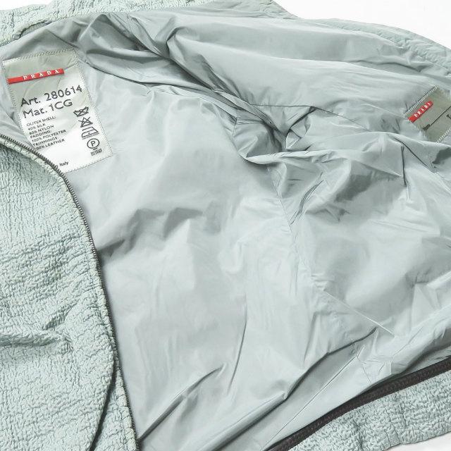 プラダスポーツ PRADA SPORT イタリア製 ナイロンシルク中綿ジップジャケット 280614 1CG 42 ブルー シャーリング アウター |  | 16