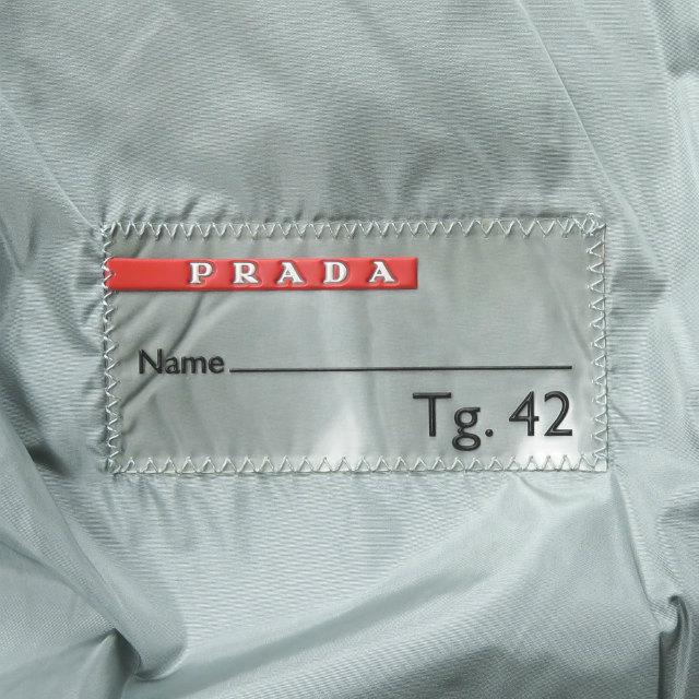 プラダスポーツ PRADA SPORT イタリア製 ナイロンシルク中綿ジップジャケット 280614 1CG 42 ブルー シャーリング アウター |  | 17