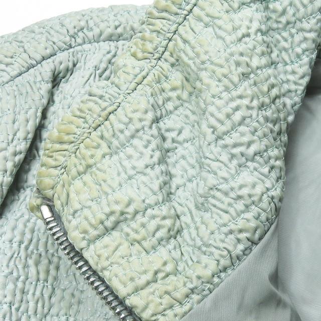 プラダスポーツ PRADA SPORT イタリア製 ナイロンシルク中綿ジップジャケット 280614 1CG 42 ブルー シャーリング アウター |  | 05