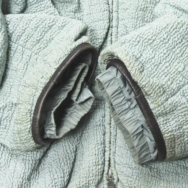 プラダスポーツ PRADA SPORT イタリア製 ナイロンシルク中綿ジップジャケット 280614 1CG 42 ブルー シャーリング アウター |  | 08