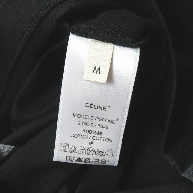 セリーヌ CELINE ポルトガル製 ラメグラフィックプリント クルーネックTシャツ 2 OK72 3646 M ブラック 半袖 フィービー・ファイロ トップス |  | 10