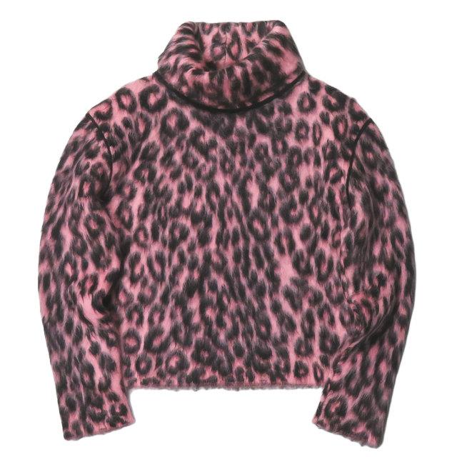 セリーヌ CELINE イタリア製 モヘアレオパードタートルネックニット 2 3Z89 5637 XS ピンク セーター 長袖 プルオーバー フィービー・ファイロ | 