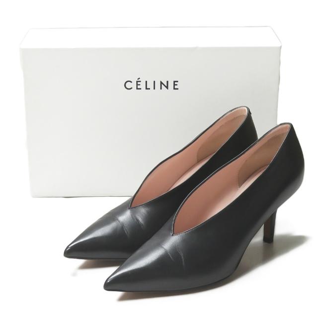 セリーヌ CELINE イタリア製 V Neck Pump 70 Vネックパンプス