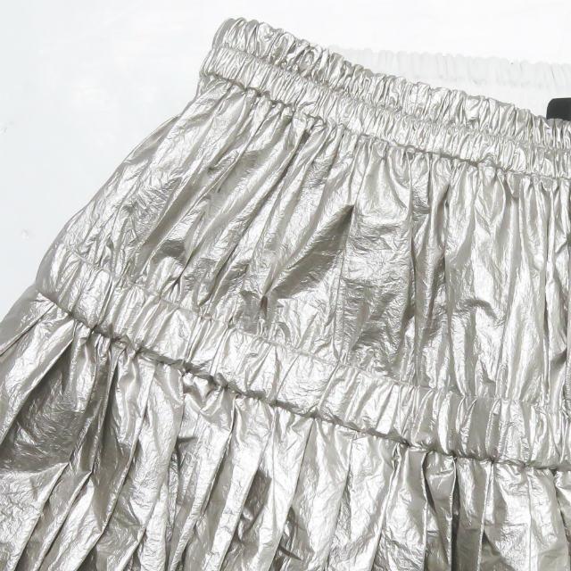 【2024／10.6万円】SARA LANZI　シルク100％　透け感スカート 今日もビショップ SARA LANZI SILK FLOUNCED SKIRT