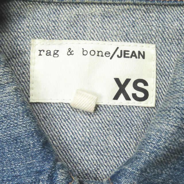 rag＆bone ラグアンドボーン アメリカ製 ウォッシュドデニムジャケット W1401K800 XS ブルー Gジャン ブルゾン アウター
