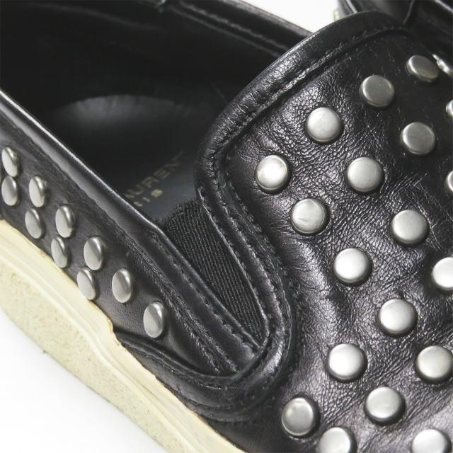 SAINT LAURENT PARIS サンローランパリ シルバースタッズレザースリッポン 366783 36(23cm) ブラック スニーカー シューズ lm2376 |  | 06