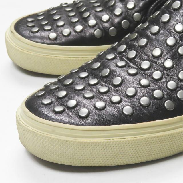 SAINT LAURENT PARIS サンローランパリ シルバースタッズレザースリッポン 366783 36(23cm) ブラック スニーカー シューズ lm2376 |  | 07