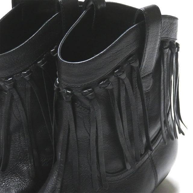 SAINT LAURENT PARIS サンローランパリ イタリア製 フリンジウエスタンショートブーツ 395496 35 ブラック レザー シューズ lm2377 |  | 05