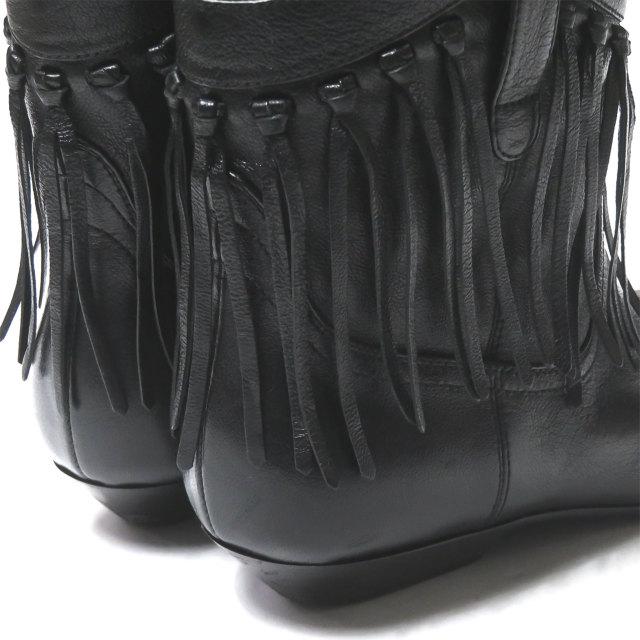 SAINT LAURENT PARIS サンローランパリ イタリア製 フリンジウエスタンショートブーツ 395496 35 ブラック レザー シューズ lm2377 |  | 08