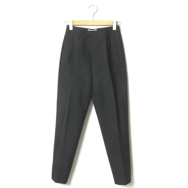 サンローランパリ SAINT LAURENT PARIS イタリア製 サイドライン2プリーツテーパードパンツ 403326 Y129J 36 ブラック スラックス サルエル ボトムス | 