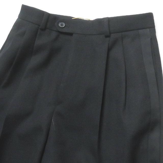 サンローランパリ SAINT LAURENT PARIS イタリア製 サイドライン2プリーツテーパードパンツ 403326 Y129J 36 ブラック スラックス サルエル ボトムス |  | 03