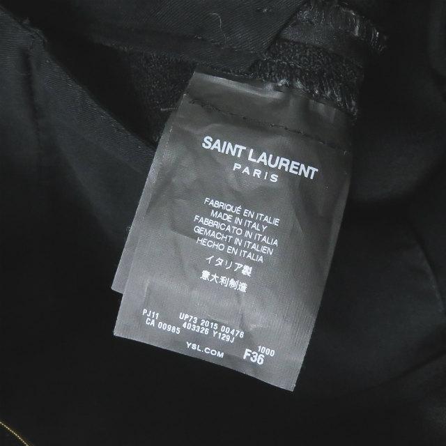 サンローランパリ SAINT LAURENT PARIS イタリア製 サイドライン2プリーツテーパードパンツ 403326 Y129J 36 ブラック スラックス サルエル ボトムス |  | 09