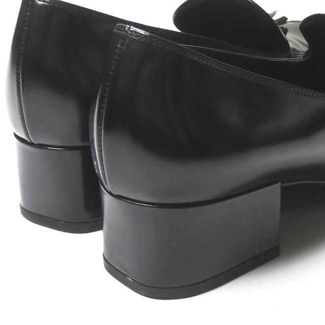 サンローランパリ SAINT LAURENT PARIS イタリア製 タッセルヒールローファー 366783 38(24cm) ブラック ベイビーズ レザー スクエアトゥ シューズ |  | 08