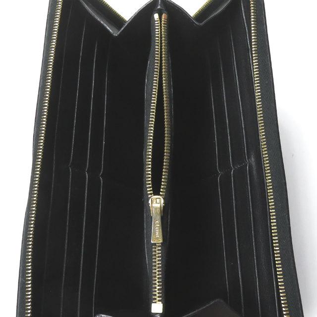 美品　セリーヌ　長財布　付属品なし CELINE セリーヌ 長財布 ラージ ジップドウォレット カーフ