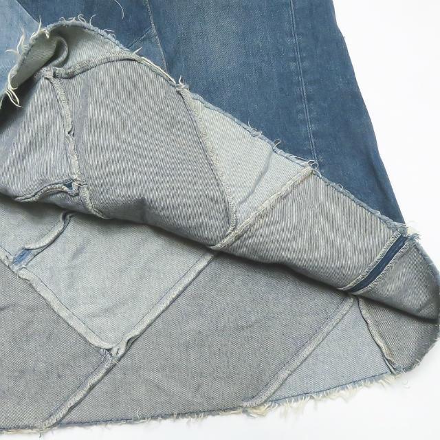 SAINT LAURENT PARIS サンローランパリ イタリア製 パッチワークデニムロングスカート 374815 Y452G 30 ブルー Aライン カットオフ lm2506 |  | 07