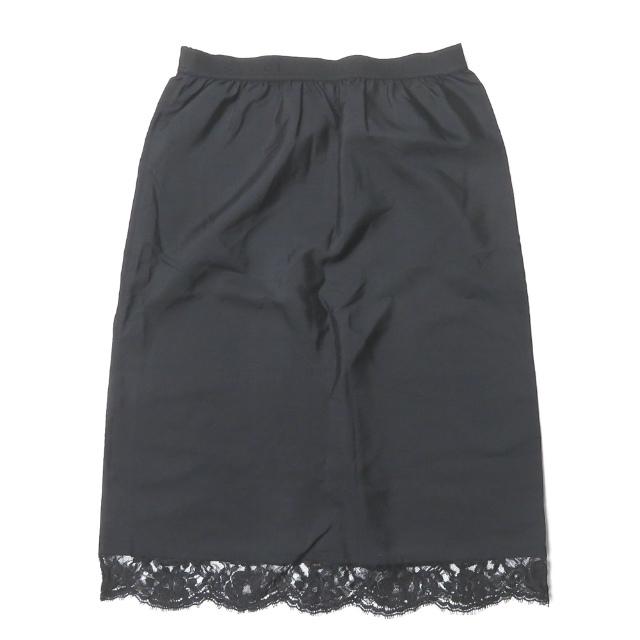 グッチ GUCCI イタリア製 裾レース ストレッチシルクスカート 205-0892-5758 40 ブラック ボトムス |  | 01