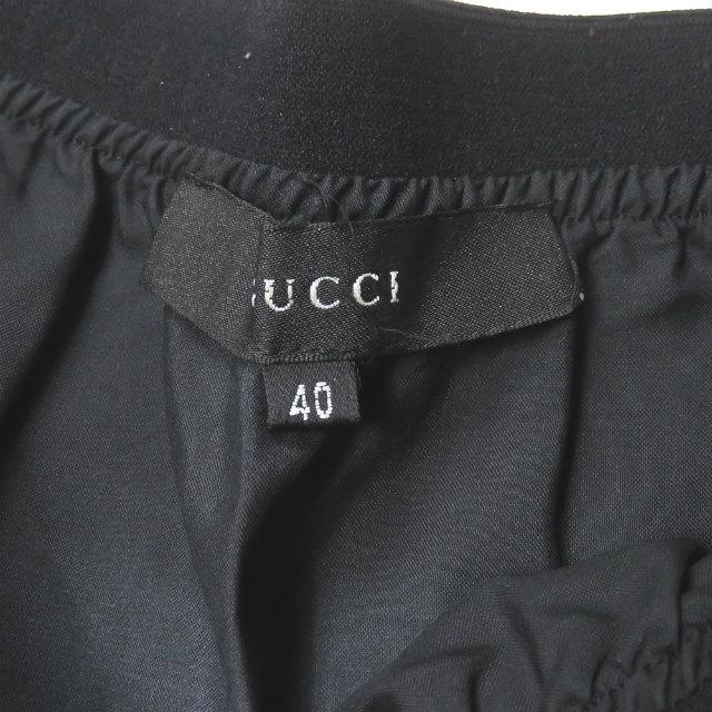 グッチ GUCCI イタリア製 裾レース ストレッチシルクスカート 205-0892-5758 40 ブラック ボトムス |  | 02