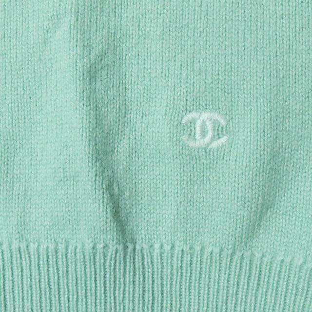 シャネル CHANEL ココマーク スクエアネックニット L程度 グリーン セーター プルオーバー トップス |  | 06