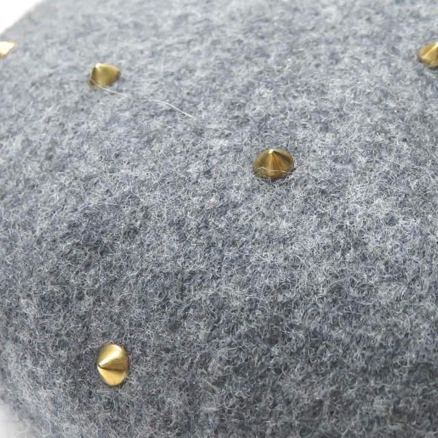 グッチ GUCCI イタリア製 ウールスタッズベレー帽 296760 F7DOT L(内周約59cm) グレー 帽子 |  | 02