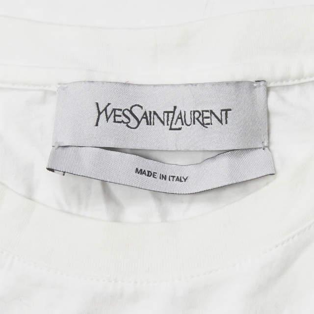 イヴサンローラン YVES SAINT LAURENT イタリア製 アイウェアプリント クルーネックTシャツ M ホワイト 半袖 眼鏡 トップス |  | 02