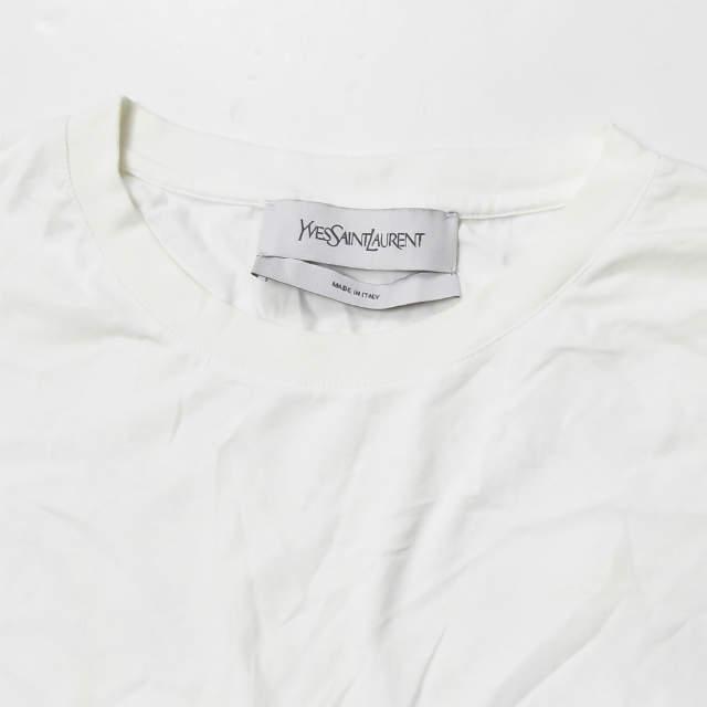 イヴサンローラン YVES SAINT LAURENT イタリア製 アイウェアプリント クルーネックTシャツ M ホワイト 半袖 眼鏡 トップス |  | 03