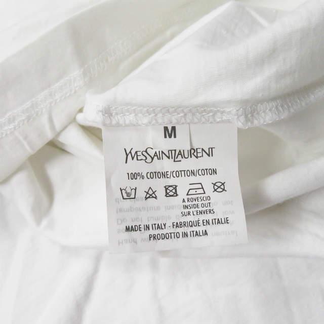 イヴサンローラン YVES SAINT LAURENT イタリア製 アイウェアプリント クルーネックTシャツ M ホワイト 半袖 眼鏡 トップス |  | 07