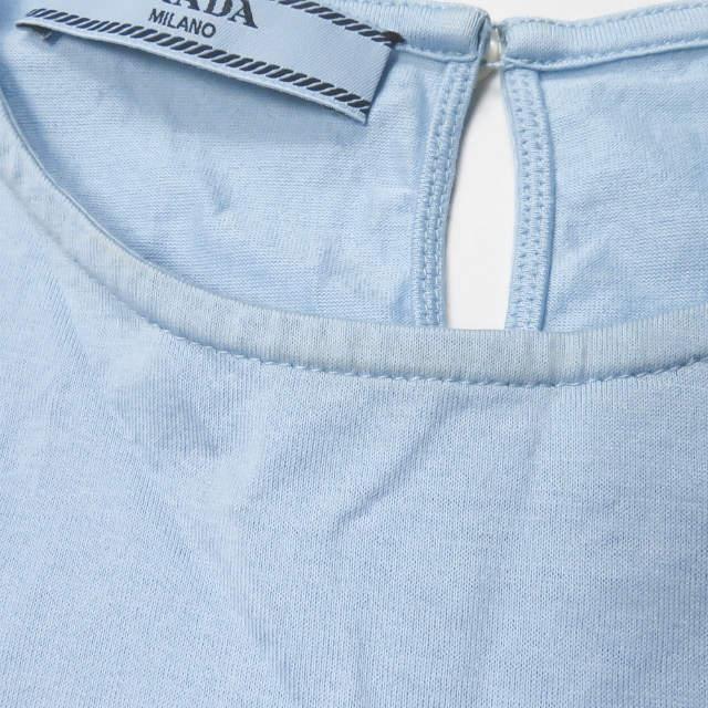 プラダ PRADA サイドラインノースリーブカットソー 139454 R142 L80 L ブルー トップス |  | 03