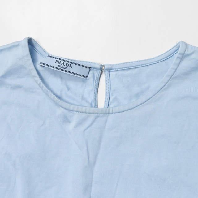 プラダ PRADA サイドラインノースリーブカットソー 139454 R142 L80 L ブルー トップス |  | 04