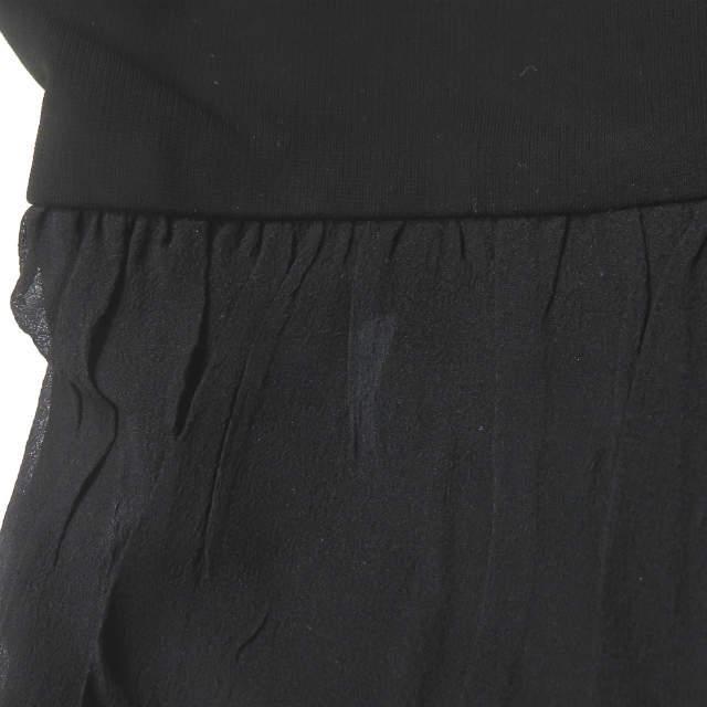 GUCCI グッチ イタリア製 ベルト付き ストレッチレーヨンワンピース 310722 X5224 L ブラック 長袖 ギャザー クレープ ドレス lm2595 |  | 06