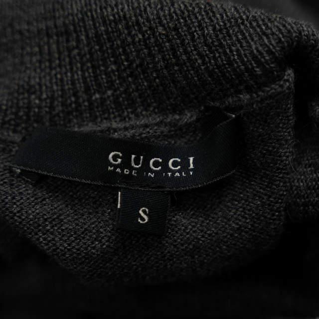 GUCCI グッチ イタリア製 ダブルGピンバッチ付き ウールハイゲージタートルネックニット 167219.X1095 S グレー セーター 長袖 lm2643 |  | 02