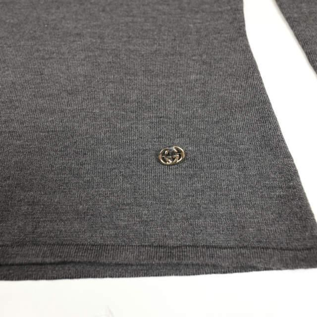 GUCCI グッチ イタリア製 ダブルGピンバッチ付き ウールハイゲージタートルネックニット 167219.X1095 S グレー セーター 長袖 lm2643 |  | 06