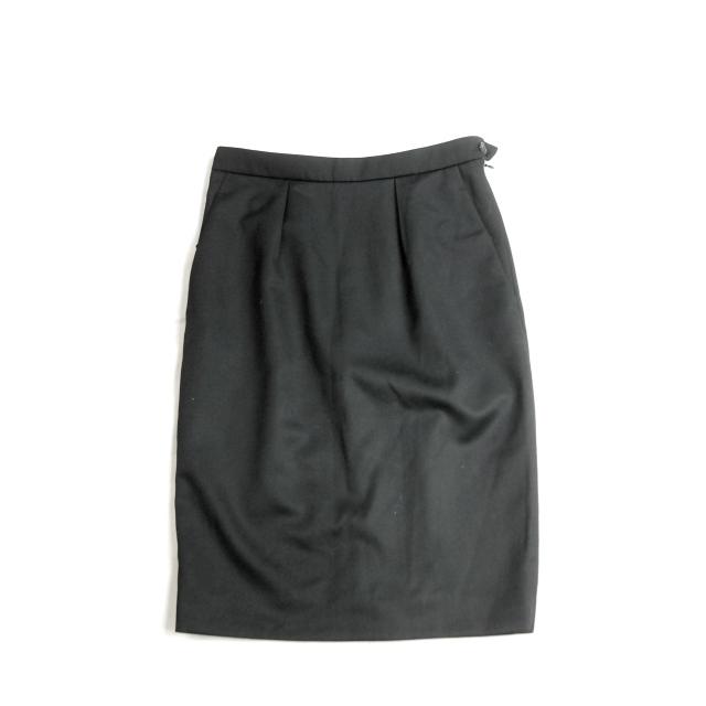 【中古】イヴサンローラン リブゴーシュ YVES SAINT LAURENT rive gauche ウールタイトスカート 38 ブラック ボトムス | 