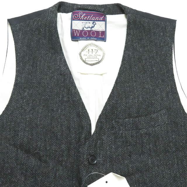 エディフィス 417 by EDIFICE ウールリネンヘリンボーンワークジャケット&5Bジレ&1タックパンツ M グレー スーツ セットアップ 3ピース |  | 12