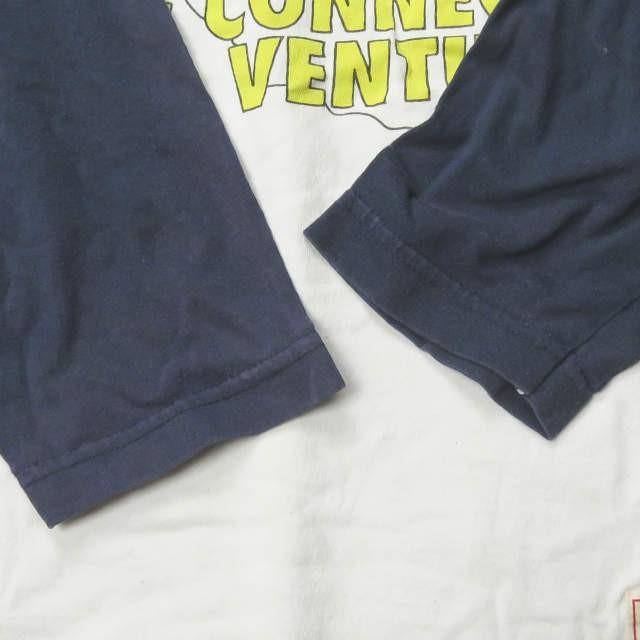 チェスウィック CHESWICK カナダ製 プリントラグランクルーネックTシャツ M ホワイト/ネイビー 七分袖 トップス |  | 06