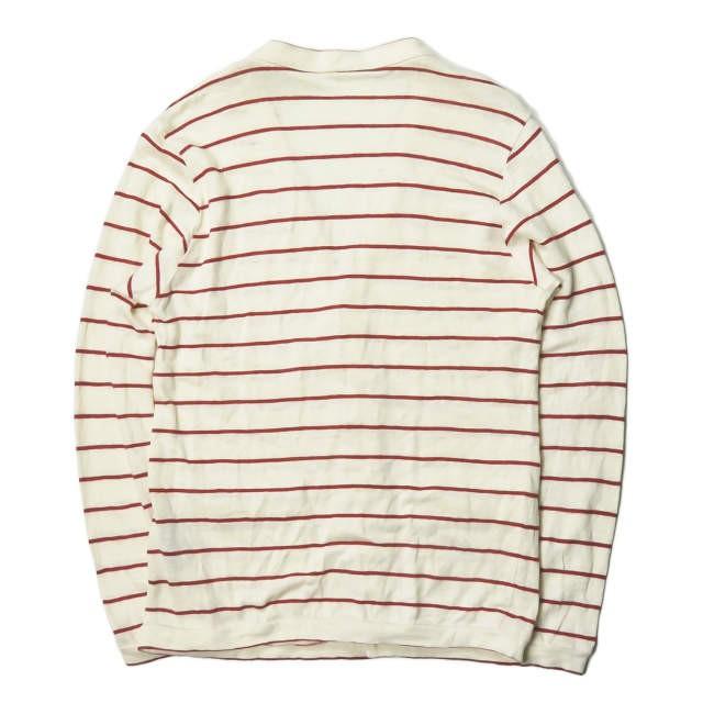 フランクリーダー FRANK LEDER ドイツ製 Striped Linen Jersey Cardigan ボーダーリネンカーディガン 0517093 M レッド/オフホワイト ニット トップス |  | 01